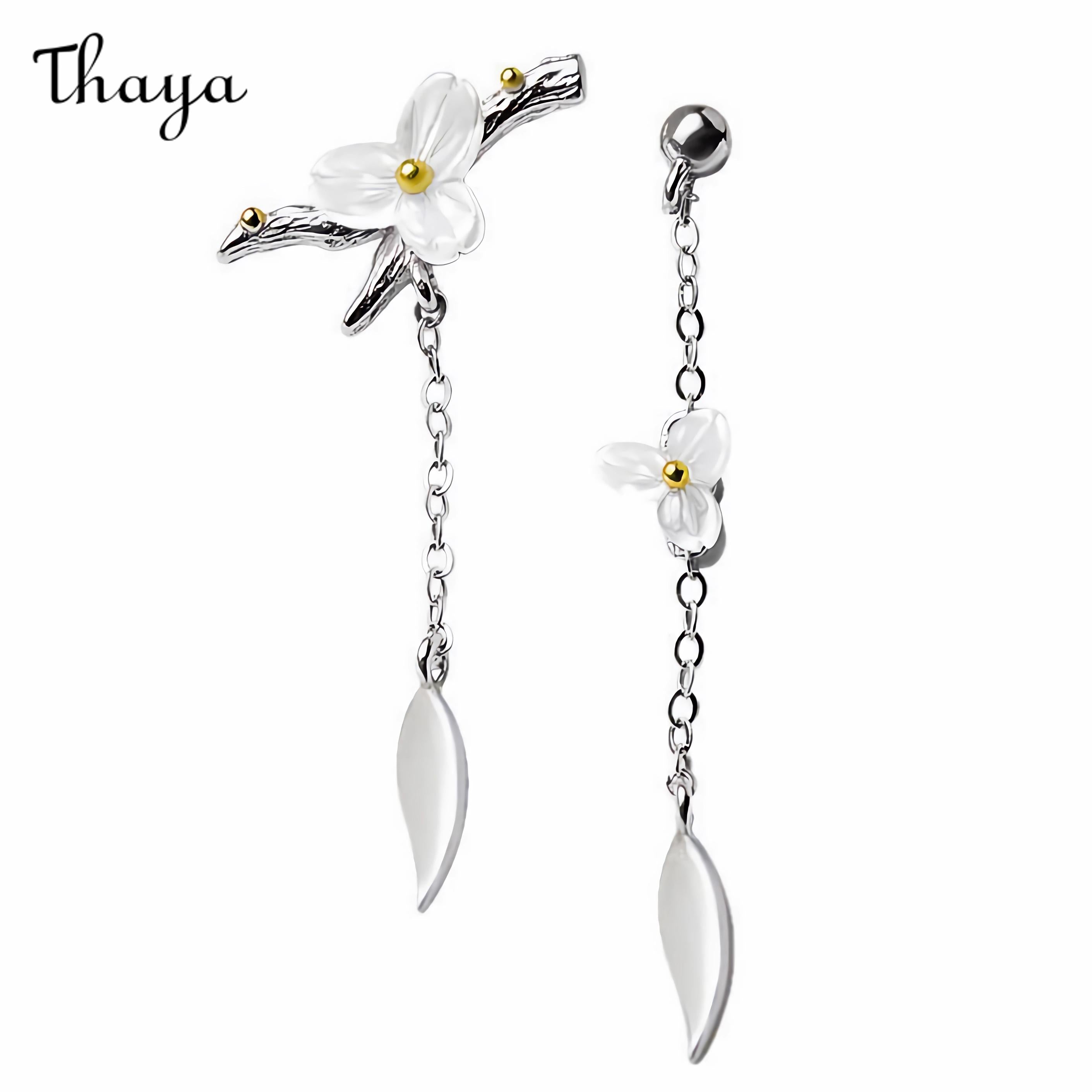 Thaya Women Earring 925 Silver Color Blossom Earring Pendant