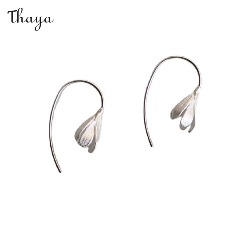 Thaya 925 Silver Fish Hook Earrings