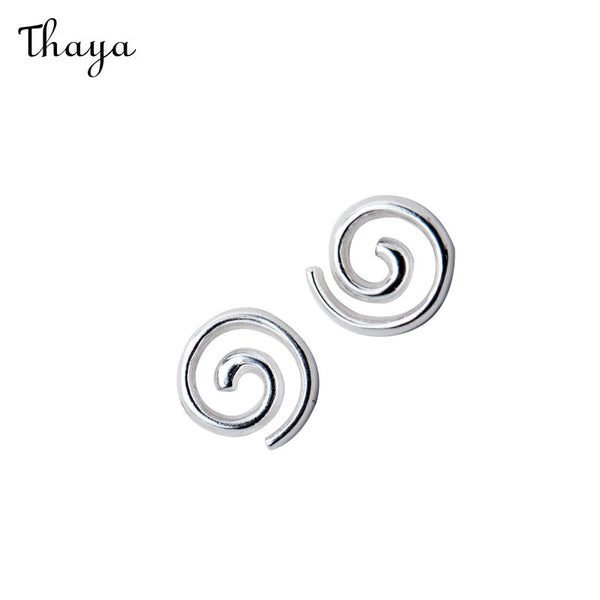 Thaya 925 Silver Simple Screw Earrings