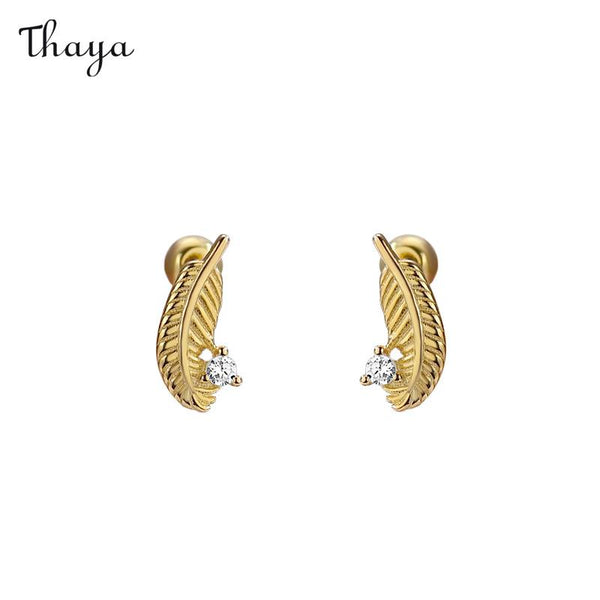 Thaya 925 Silver Ethereal Plumage Earrings