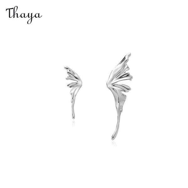 Thaya Asymmetric Celestial Wing Earrings