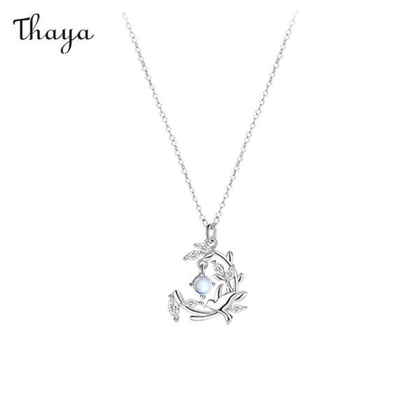 Collier Thaya en argent 925 avec blé et oiseaux