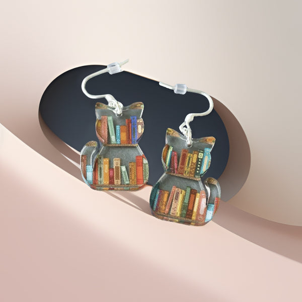 Thaya Enchanted Dino Bookcase Earrings