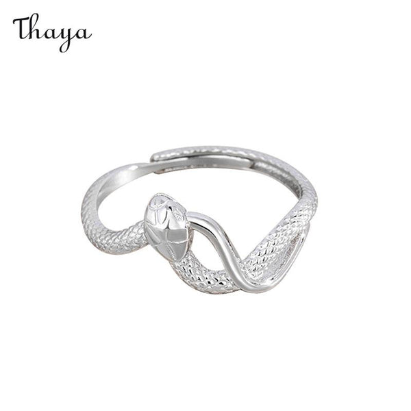 Thaya 925 Silver Coiled Texture Snake Ring