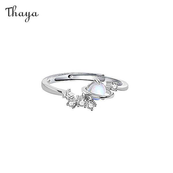 Thaya Argent 925 Bague Fantasy Planet Pierre de Lune