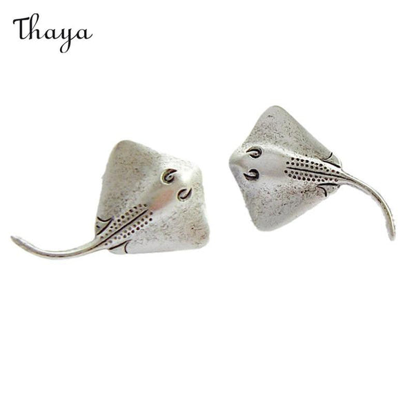 Thaya Vintage Manta Rochen Ohrstecker