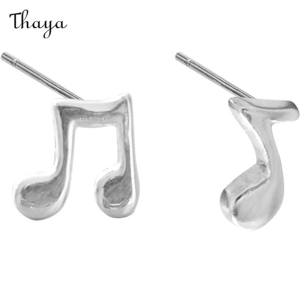 Boucles d'oreilles asymétriques Thaya Mini Notes de musique