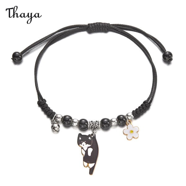 Thaya Chic Lazy Cat Braided Bracelet