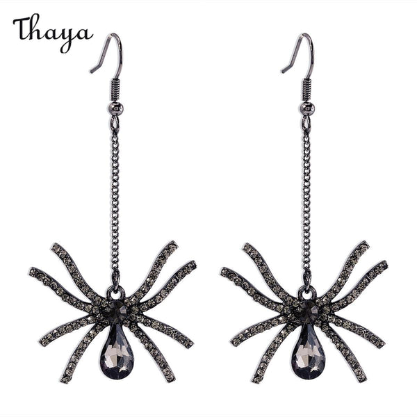 Thaya Vintage Dunkle Spinnenohrringe