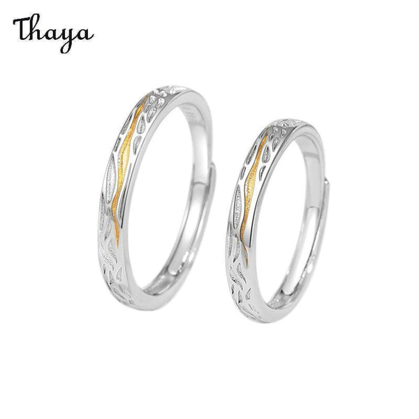 Bagues de couple Thaya en argent 999 juste pour vous