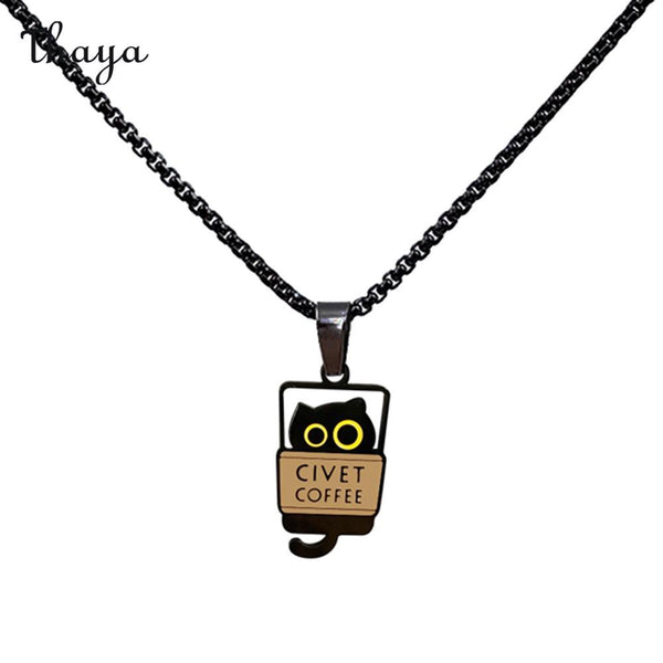 Thaya Cuddly Cappuccino Kitty Necklace