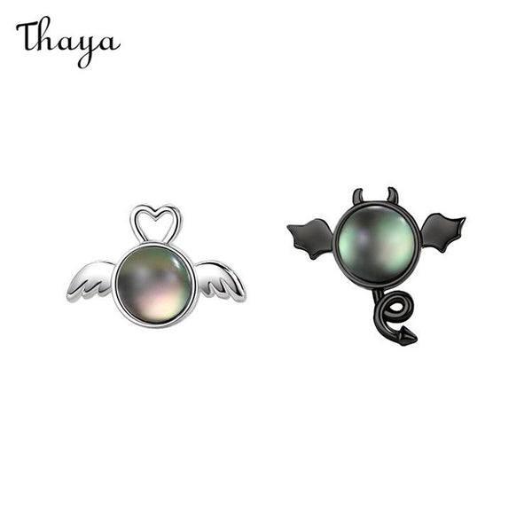 Thaya Angel and Demon Stud Earrings Embrace Dual Nature