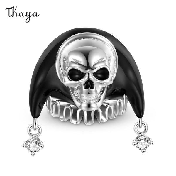 Thaya 925 Silber Grim Clown Grinsen Halskette