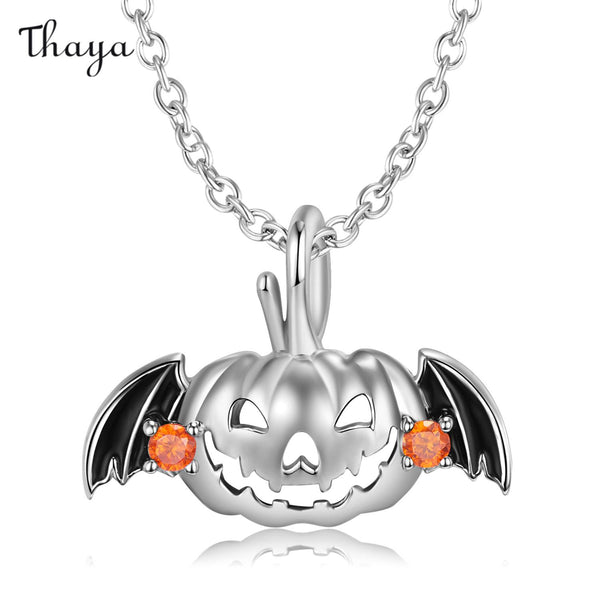 Collier en argent 925 avec citrouille creuse magique Thaya