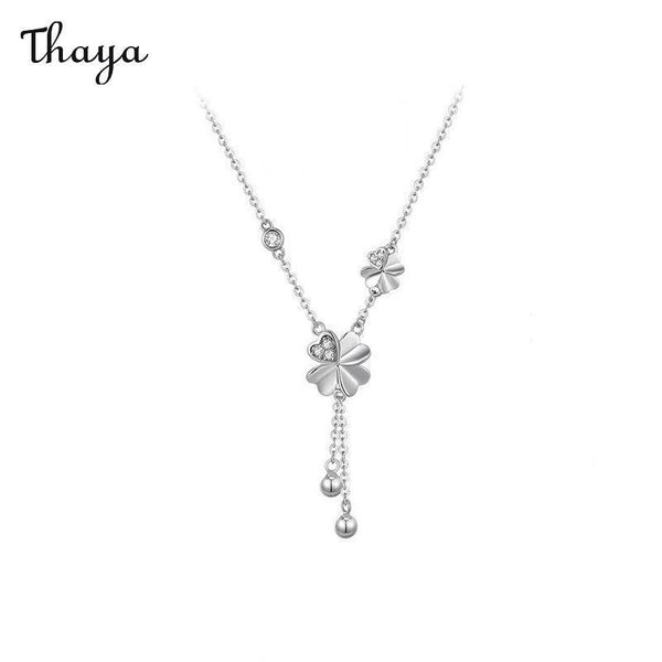 Thaya Four-Leaf Clover Tassel Necklace