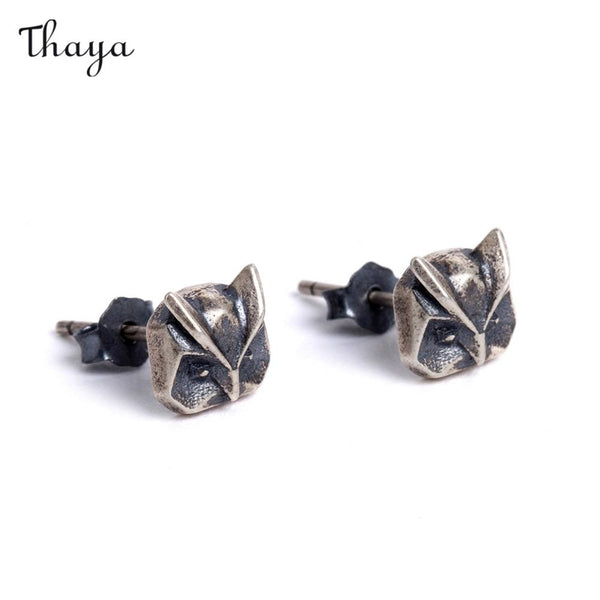 Boucles d'oreilles en argent 925 Thaya en forme de hibou nocturne