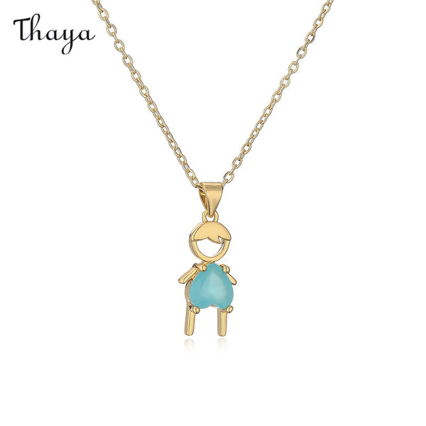 Thaya Innocent Heart-shaped Character Necklace