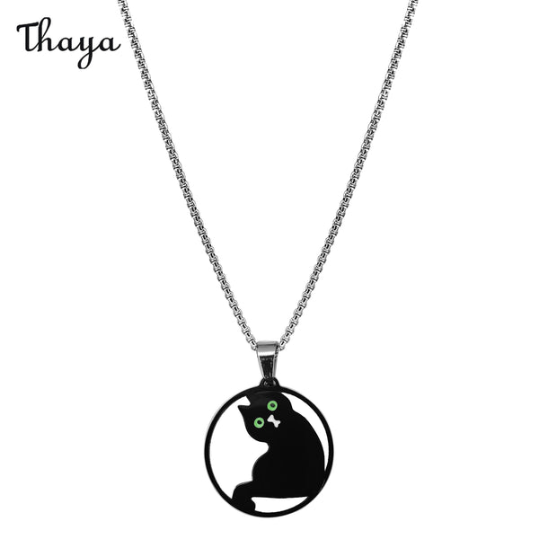 Thaya Cocked-head Kitty Necklace