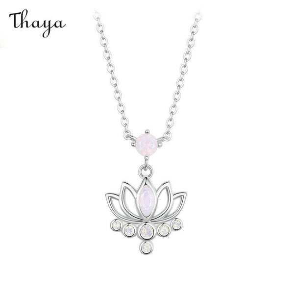 Thaya 925 Silver Pink Lotus Dream Necklace