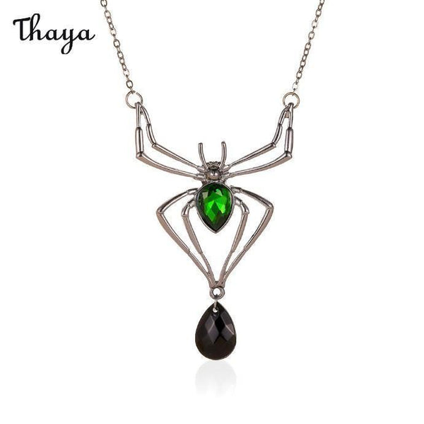 Thaya Halloween Vintage Emerald Spider Set