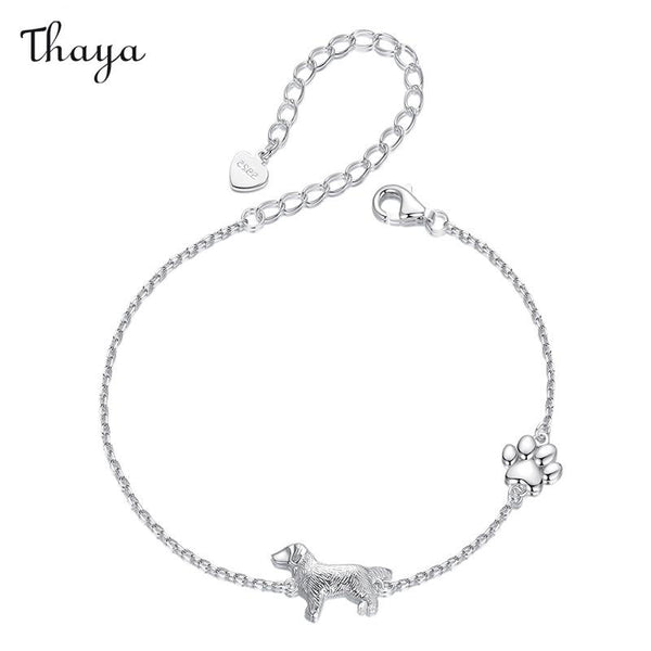 Thaya 925 Silber Süßes Golden Retriever Armband