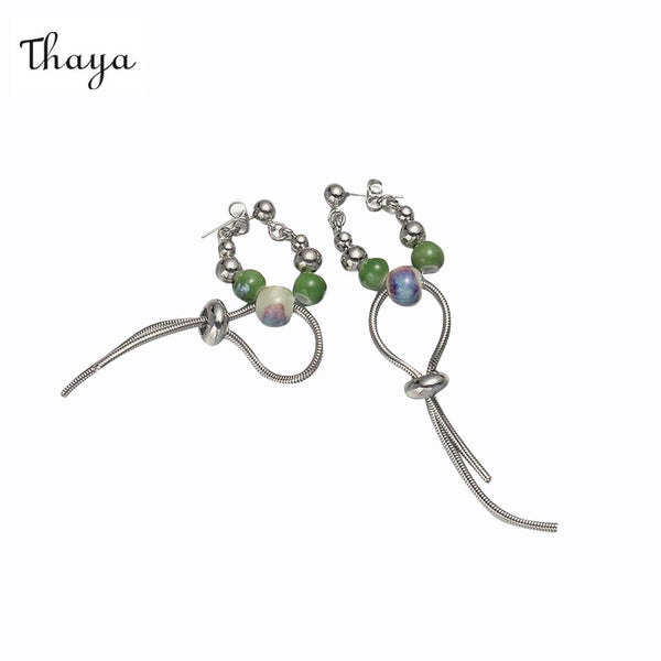 Thaya Chic Minimalist Ceramic Earrings