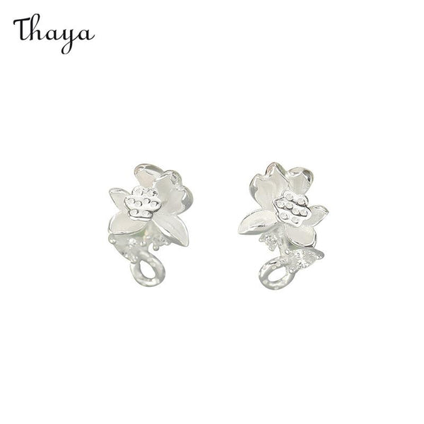 Thaya 999 Silver Divine Lotus Blossom Earrings