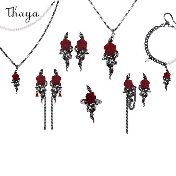 Thaya Süßes Cooles Mädchen Rosen Schmuckset