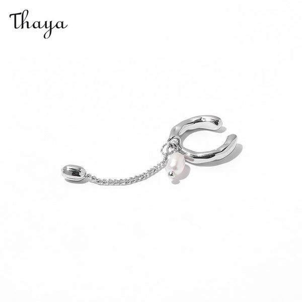 Thaya Tassel Natural Pearl Ear Cuff