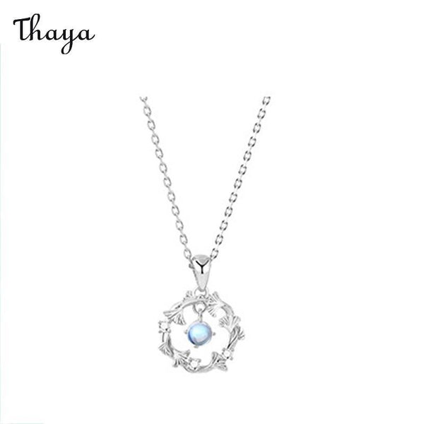 Thaya 925 Silver  Lucky To Meet You Moonstone Necklace