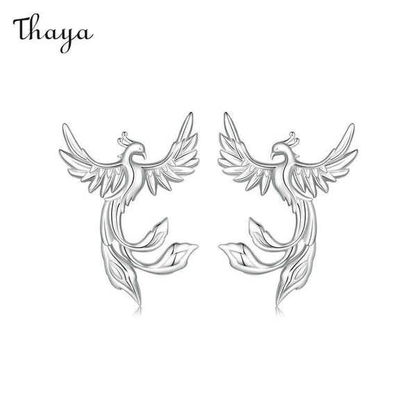 Thaya 925 Silver Elegant Charming Phoenix Earrings