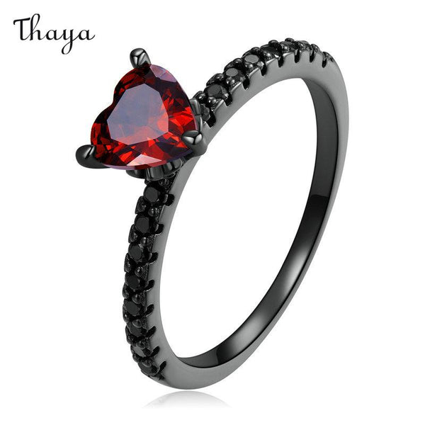 Thaya 925 Silver Dark Night Love Ring