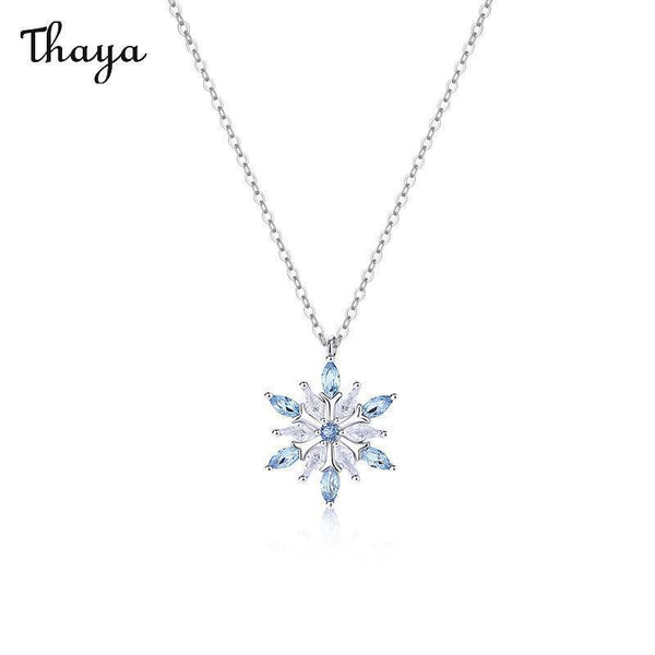 Thaya 925 Silver Damilra Snowflake Necklace