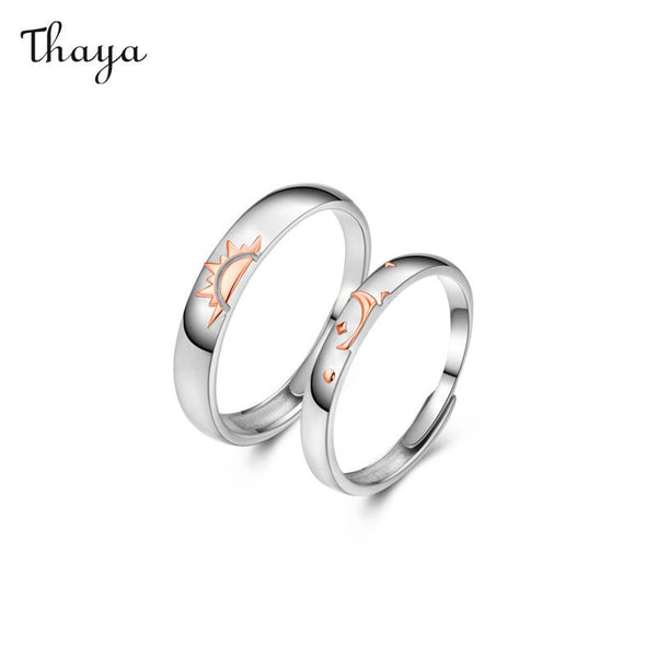 Thaya Sun and Moon Guardian Love Couple Rings