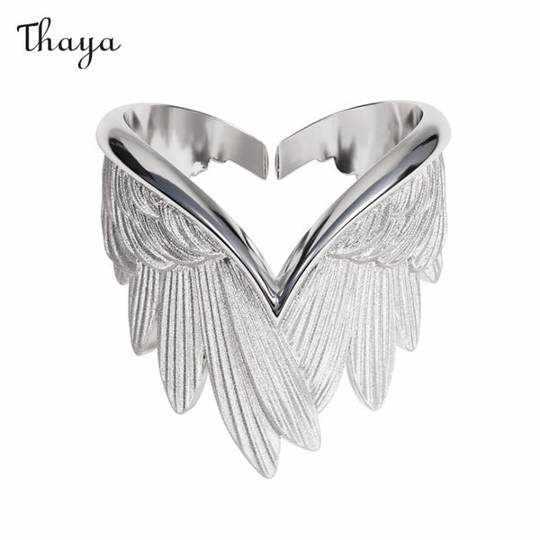 Bague Ailes protectrices en forme de cœur Thaya