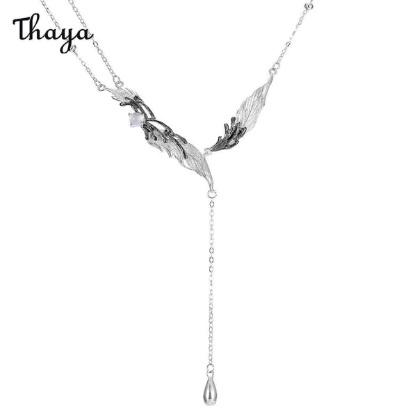 Thaya 925 Silber Elegante Flügel Halskette