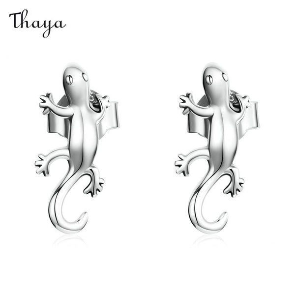 Thaya 925 Silber Einfache Kreative Gecko Ohrringe