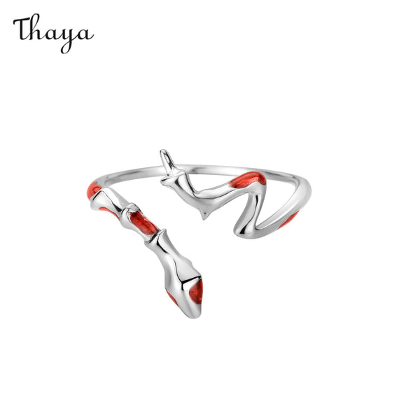 Thaya 925 Silver Bamboo Snake Ring