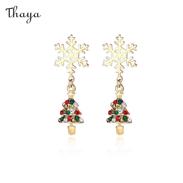 Thaya – Glitzernde Ohrringe mit Weihnachtsfrost