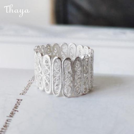 Thaya 999 Silber Filigran geflochtener Ring