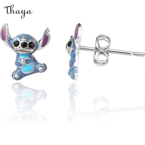 Thaya Cartoon Stitch Earrings