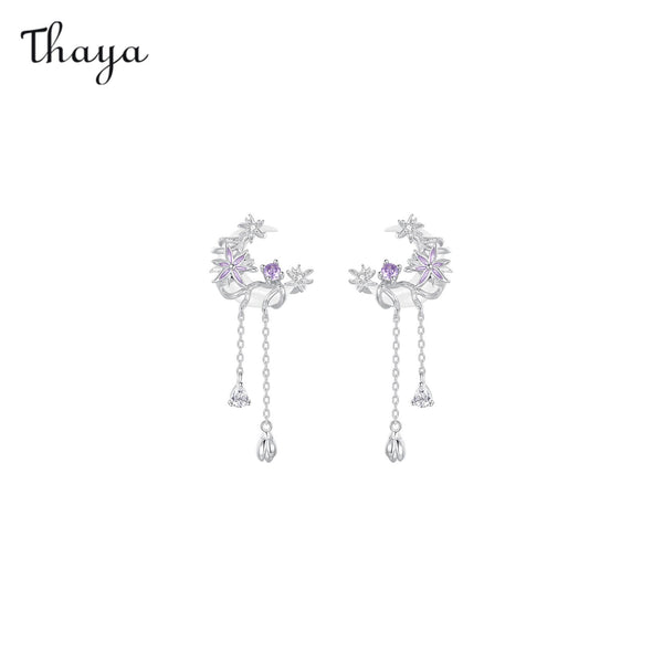 Thaya 925 Silber Mondlicht Orchidee Schmuckset