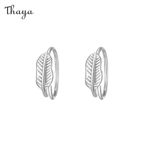 Thaya 925 Silver Leaf Spring Earrings