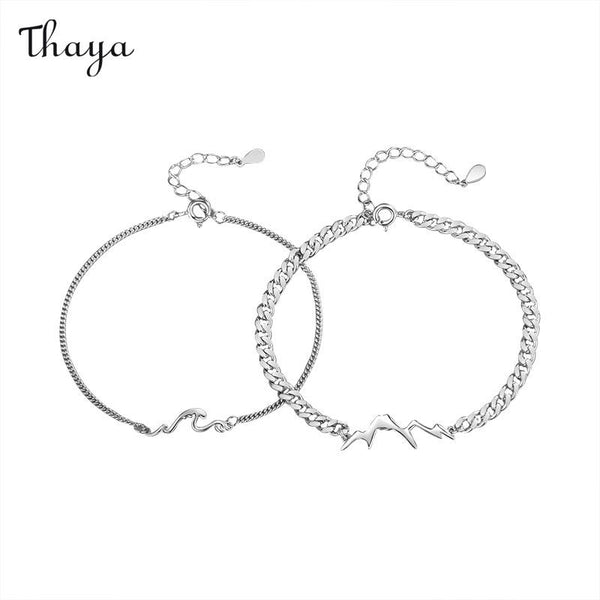 Thaya 925 Silver Promise of Mountains and Seas Bracelets