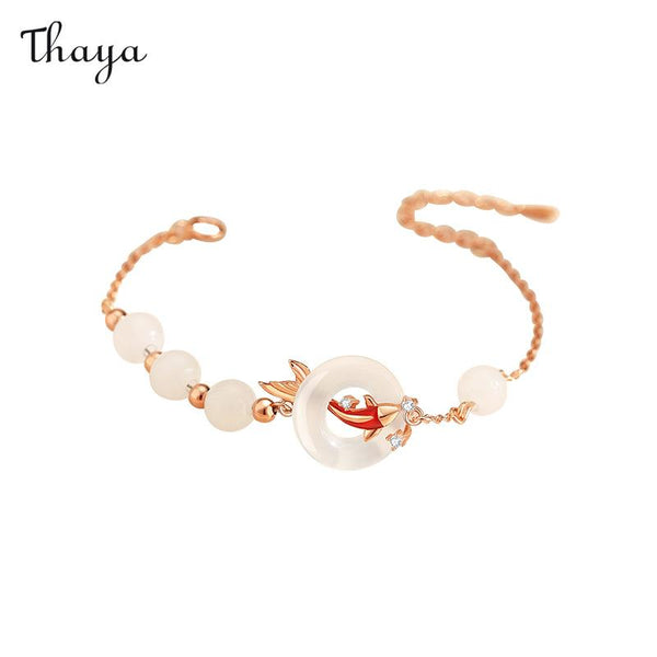 Thaya 925 Silver Lucky Koi Peace Buckle Bracelet