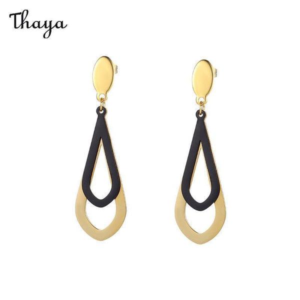 Boucles d'oreilles Thaya en forme de goutte d'eau