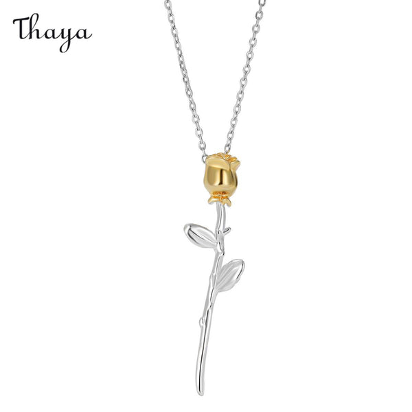 Thaya 925 Silber Rosebud Elegance Halskette