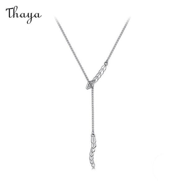 Thaya 925 Silber Elegante Schlange Sternzeichen Halskette