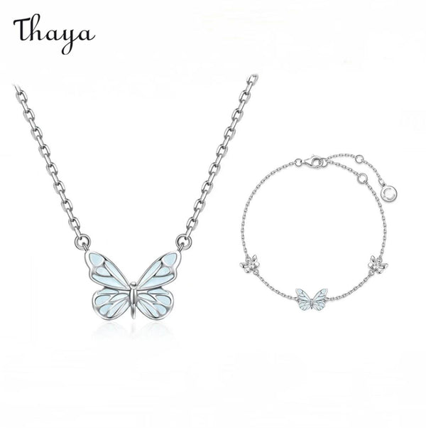 Thaya Blue Morpho Elegance Halskette &amp; Armband