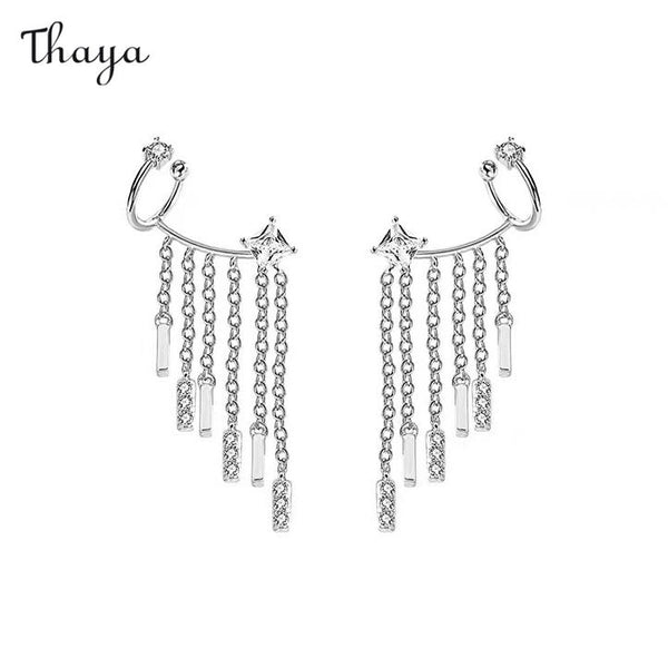 Thaya  Stellar Point Tassel Earrings